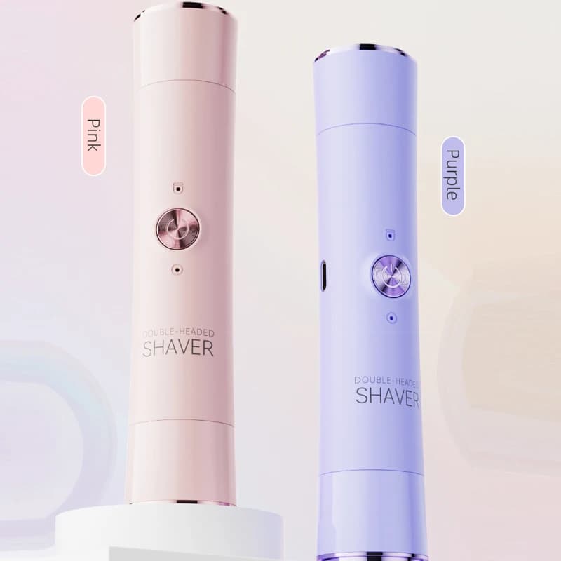 2-in-1 wireless rechargeable electric shaver, suitable for women - dual head bikini trimmer, suitable for both dry and wet use - 2