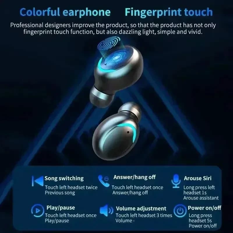 TWS F9-5 Earphone Bluetooth 5.3 Wireless Headphones Hifi Stereo Sports Waterproof Earbuds Headset Hearing Aids With Mic Handfree - 3