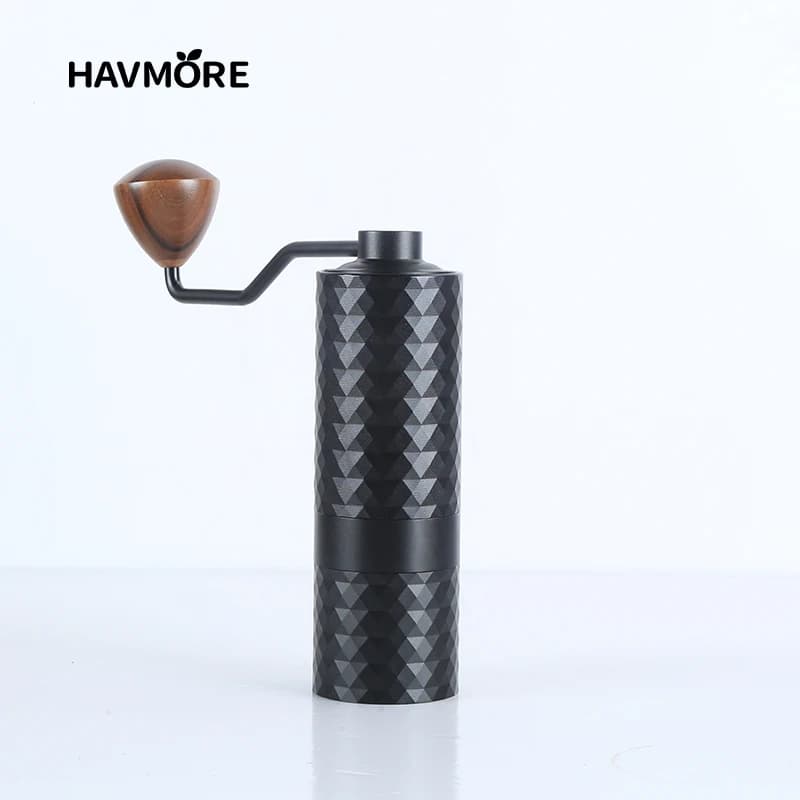 مطحنة قهوة يدوية محسنة من HAVMORE، احترافية من الفولاذ المقاوم للصدأ، قابلة للتعديل، مطحنة بُر يدوية لحبوب القهوة - 6