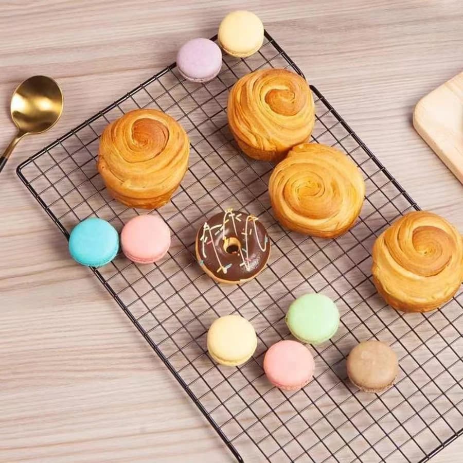 رف تبريد من الفولاذ المقاوم للصدأ متعدد الأغراض ، شواية مطبخ ، أدوات خَبز فرن طبخ ، خبز البسكويت ، البيتزا ، الكيك ، 1 * * - 3