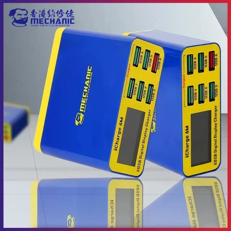 MECHANIC iCharge 6M QC 3.0 USB Smart Charge Support Fast-charging With LCD Digital Display Multi-Port Charger For Tablet Phone - 4