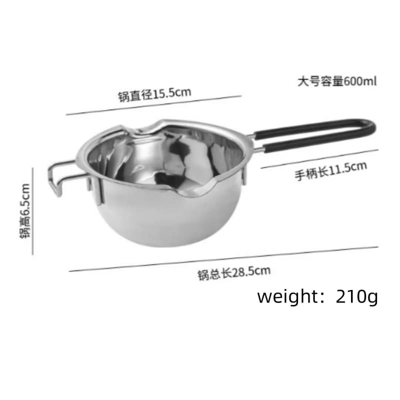Stainless Steel Candle Wax Melting Boiler Pot with Heat Resistant Handle for Melting Chocolate Candy and Candle Making Supplies - 6
