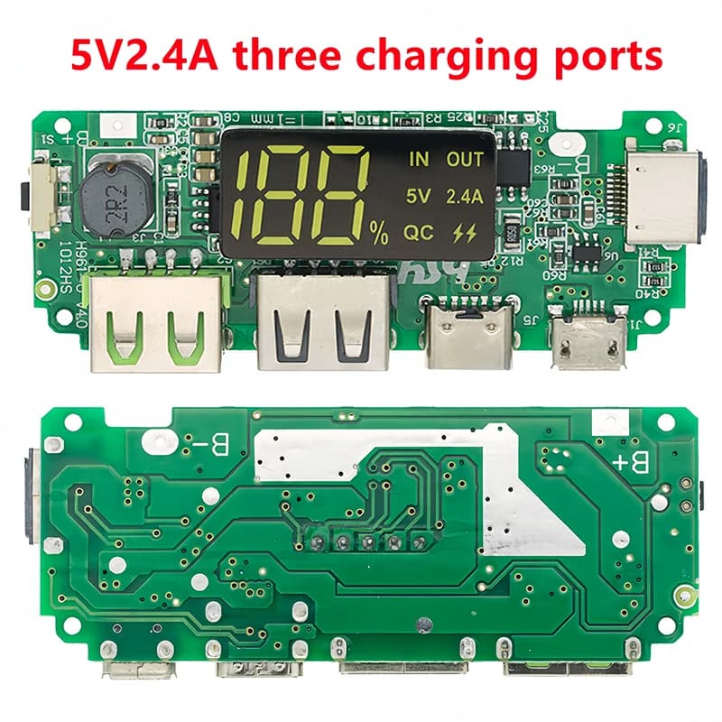 18650 Charging Board Dual USB 5V 2.4A Mobile Power Bank Module 186 50 Lithium Battery Charger Board Circuit Protection - 3