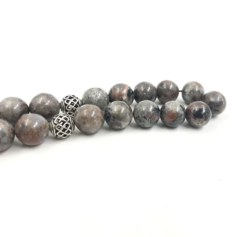 Tasbih Natural flame stone islamic gemstone bracelet turkish prayer beads Ramadan Arabic Accessories Eid gift misbaha - 4