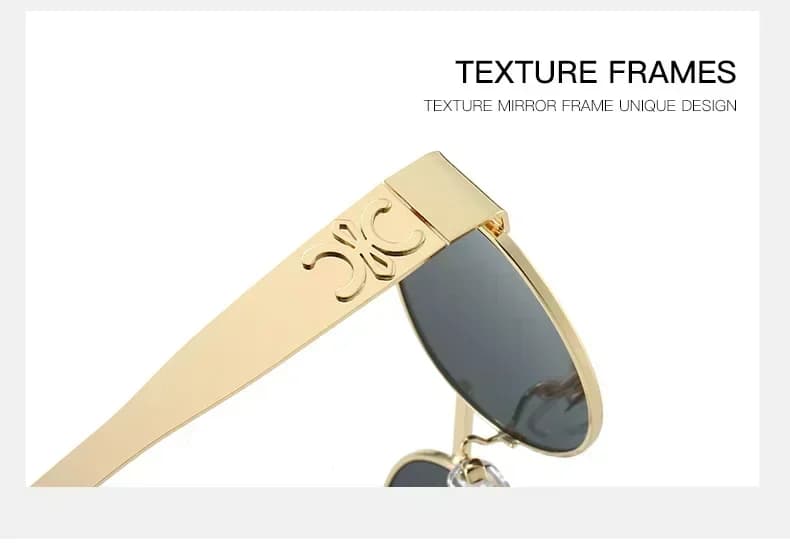 Luxury Metal Brand Sunglasses for Men and Women Unisex Designer Fashion Sun Glasses Oval Unisex Stylish Eyewear Shades UV400 - 6