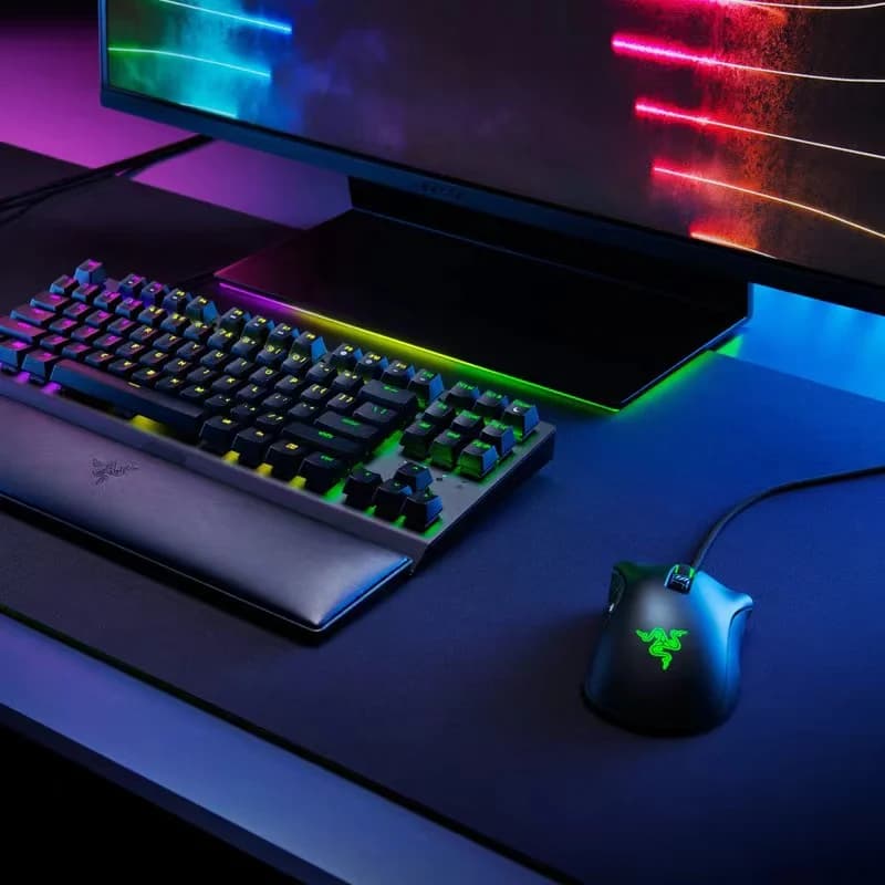 ماوس Razer Deathadder أساسي إضاءة خضراء 6400 مكتب منزلي