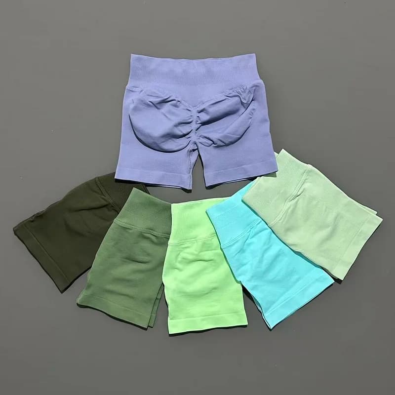 Women Gym Shorts Workout Scrunch Butt Seamless Leggings Seamless Yoga Leggings Bicycle Running Sportswear Fitness Sports Shorts - 5