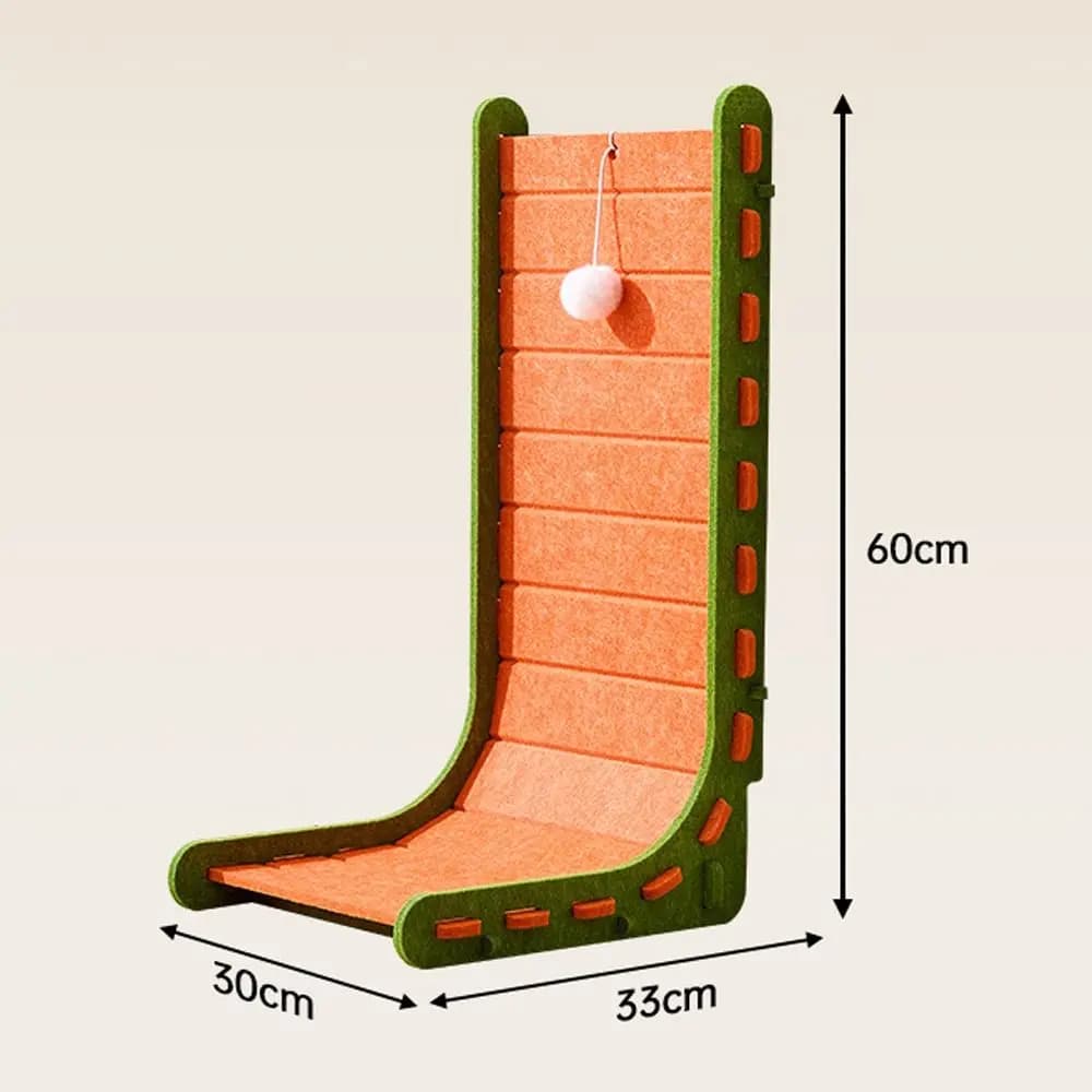 لوح خدش للقطط عمودي على شكل L مع إطار تسلق مقاوم للخدش - 6