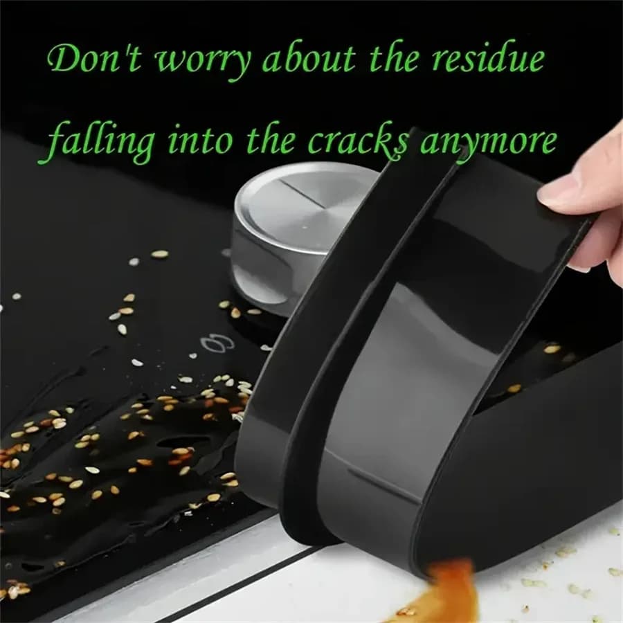موقد مكافحة الفجوة غطاء المطبخ سيليكون حصيرة مقاومة للحرارة موقد غاز حامي شق تنظيف وسادة النفط الغبار ختم غطاء طباخ 1 قطعة - 4