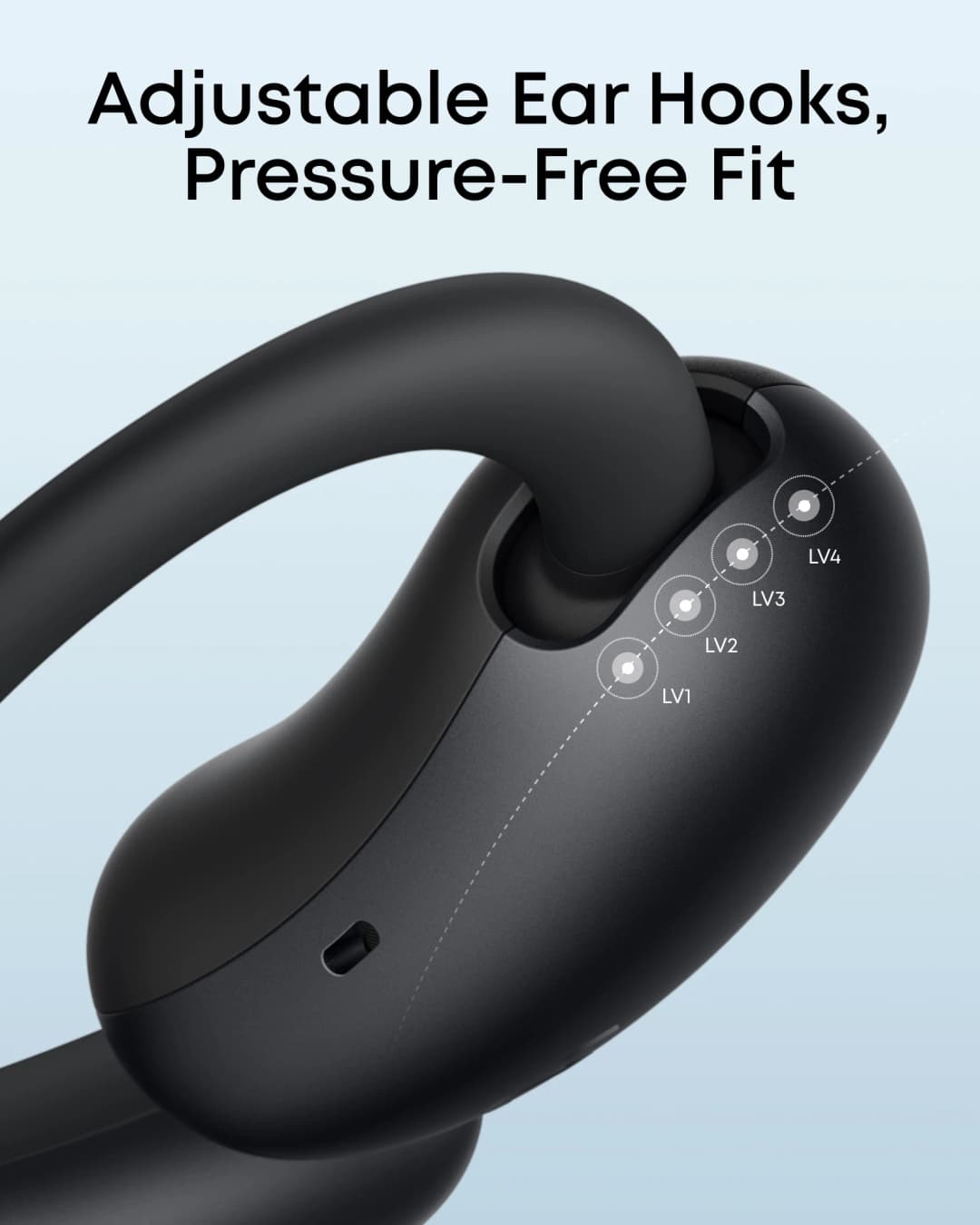 Soundcore AeroFit 2 by Anker, Open-Ear Headphones, Real-Time Translation Earbuds, 4 Adjustable Positions for Every Ear Size, - 6
