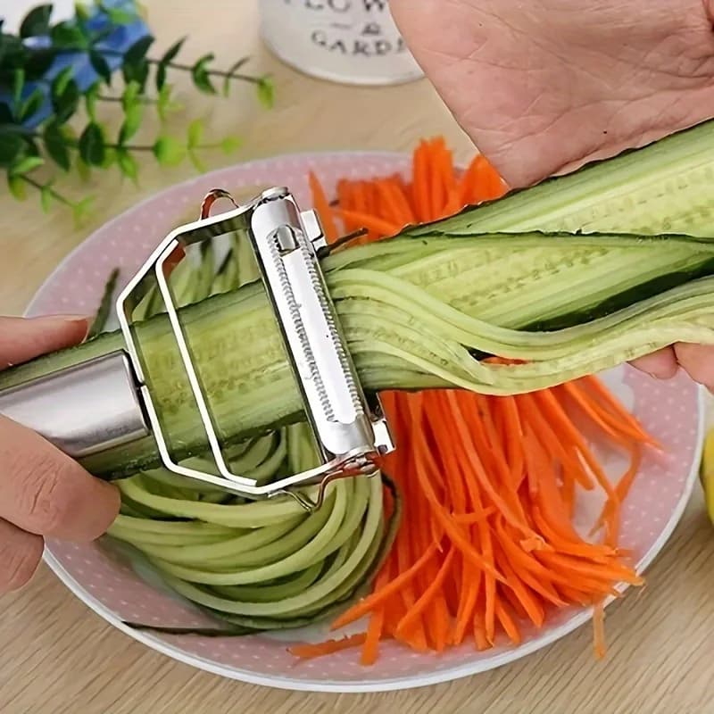 2in1 Stainless Steel Potato Cucumber Carrot Grater Peeler Vegetables Fruit Peeler Vegetable Slicer High Quality Kitchen Tool - 2