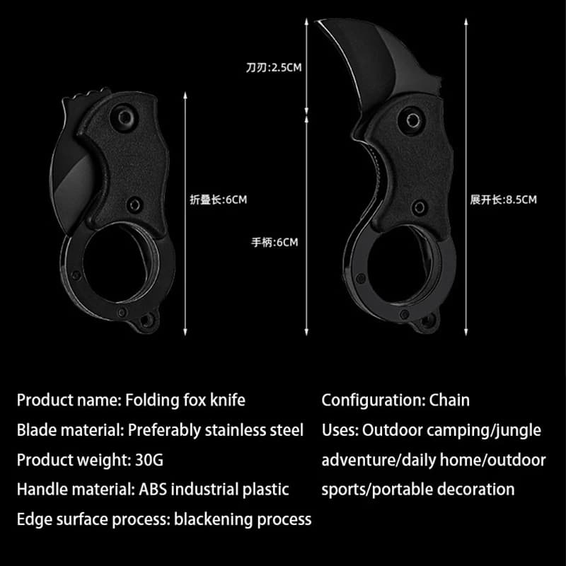 Outdoor High Hardness Pocket Knife Portable Key Knife Eagle Claw Knife Defense Claw Knife Open Box Knife Mini Folding Knife - 5