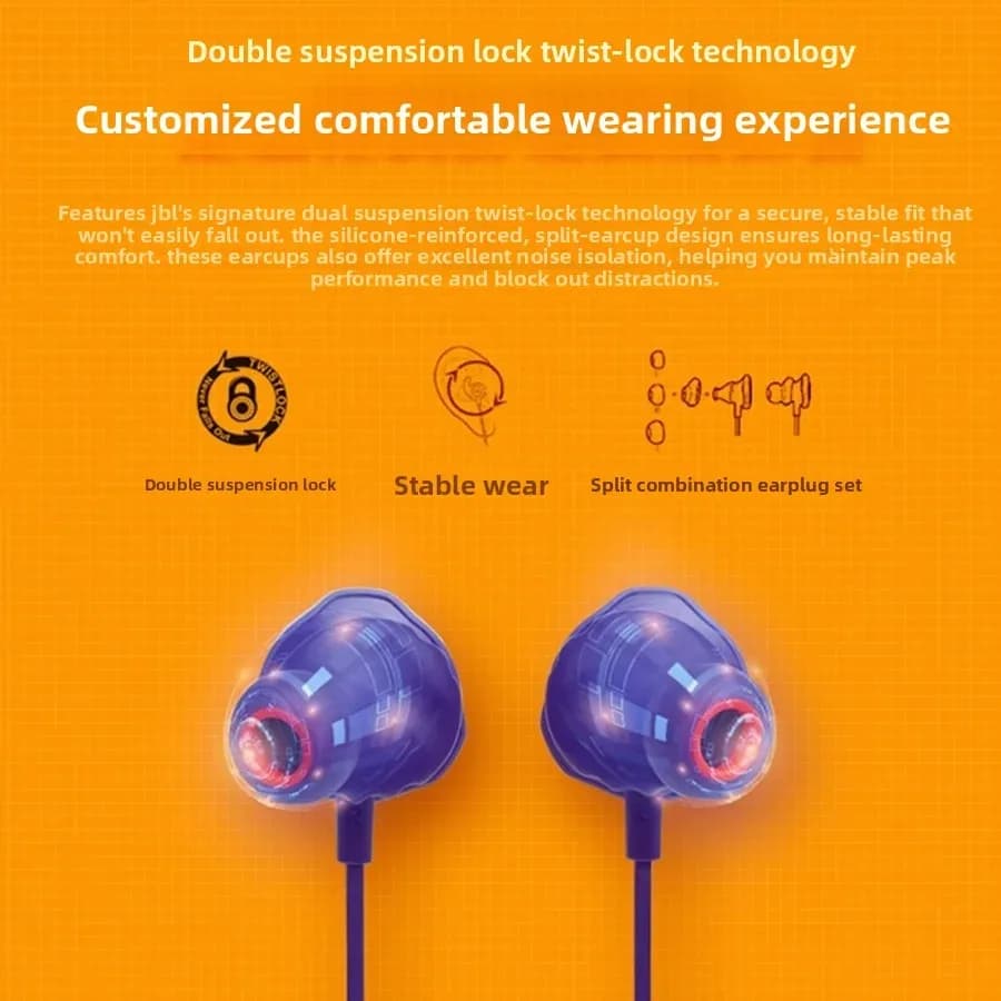 JBL JBL QUANTUM 50 Officially Authorized Wired In-ear Headphones Built-in Microphone Hi-Res AUDIO for Sport Game Listen to Music - 3
