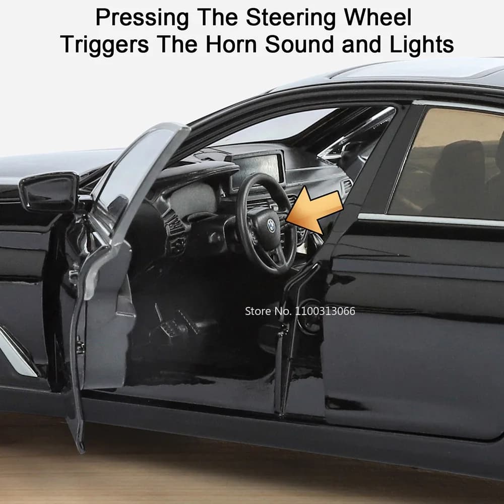 1:24 سلسلة 5 530Li M4 نموذج سيارات لعب سبائك عجلات مصبوبة سحب للخلف سيارة مصغرة أبواب مفتوحة مركبة هدايا مثالية للأطفال - 4