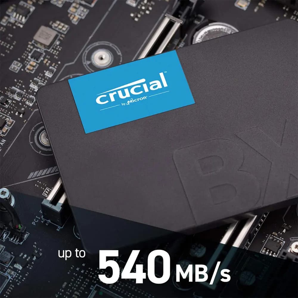 محرك أقراص صلبة داخلي BX500 من Crucial، SATA، SSD، 240GB، 500GB، 1TB، 2TB، 2.5 بوصة، 3D NAND، للكمبيوتر المحمول وسطح المكتب (PC) - 4