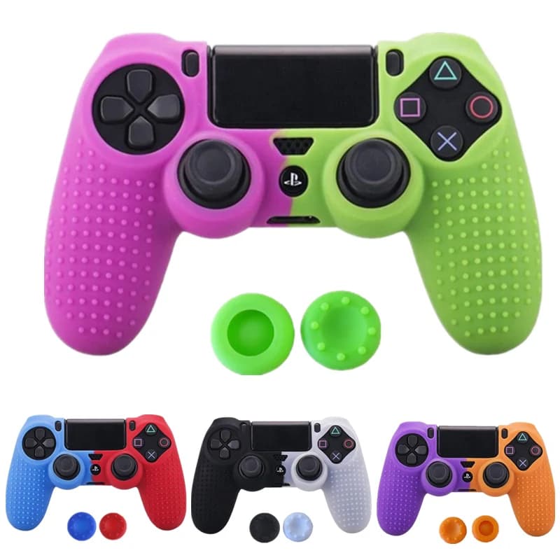 Non-slip Protective Cover Cases Soft Rubber Shell Cover Skin Gamepad Silicone Case For Sony PS4 Controller Handle Accessories