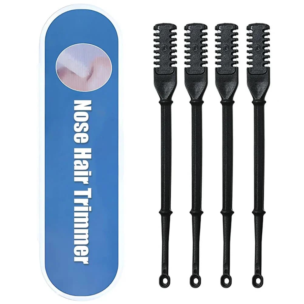 مجموعة تشذيب شعر الأنف يدوية، رأس مزدوج، آمنة للرجال والنساء، سهلة الاستخدام - 4