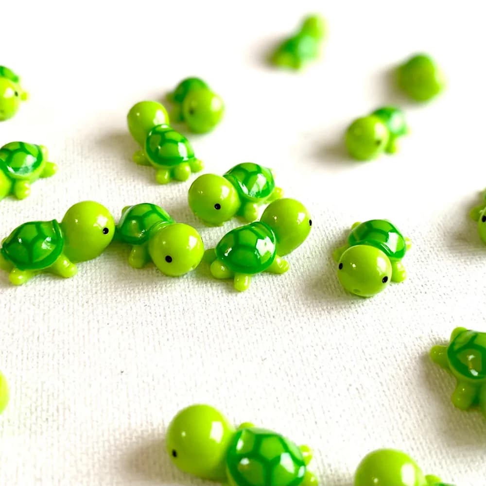 5/10PCS Adorable Mini Resin Turtle Miniature - Cute Fairy Garden Ornament, Micro Landscape Home Plants DIY Craft Decoration - 3