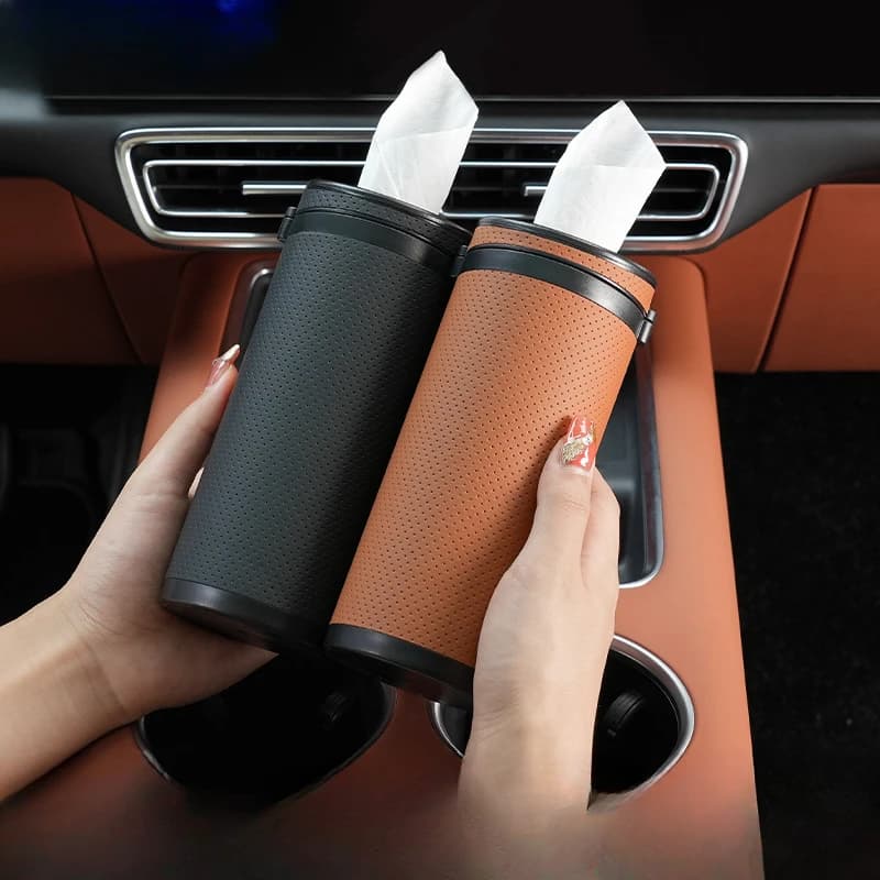 Car Tissue Box Car Tissue Box High-quality Multi-functional Interior Supplies Car Tissue Tube Storage Bag - 2