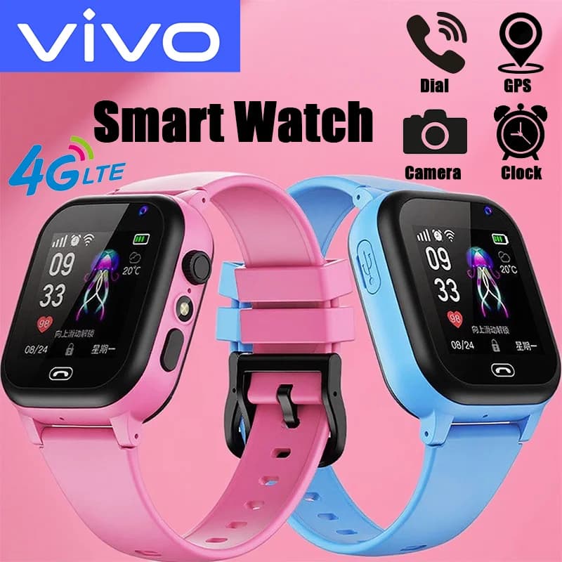 VIVO 4G Kids Smart Watch Mini Kids Phone with Call SOS Camera 3 in 1 Cartoon Watch Girl Boy Birthday Christmas Gift 2026New