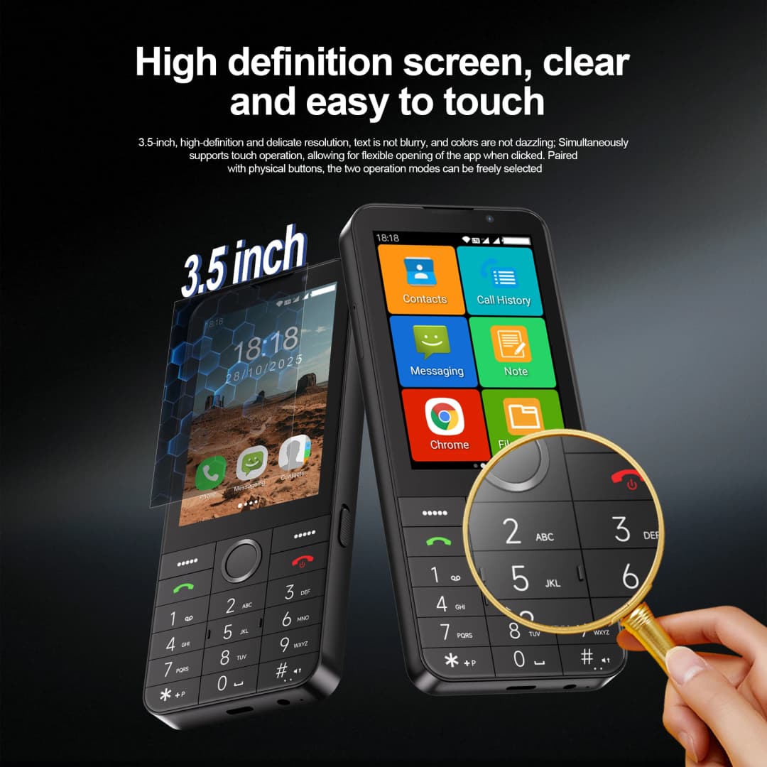 SERVO F27 PRO 4G LTE Button Smartphone Android 11.0 System 2GB+16GB Play Store Speed Dial WiFi 3.5" Touch Display Smart Phones - 4