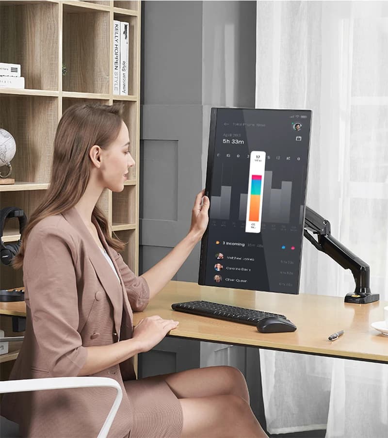NB NORTH BAYOU F80 Desktop Gas Spring 17-30" LCD LED Monitor Holder Mount Arm Full Motion Display Stand Loading 2-9 Kgs - 6