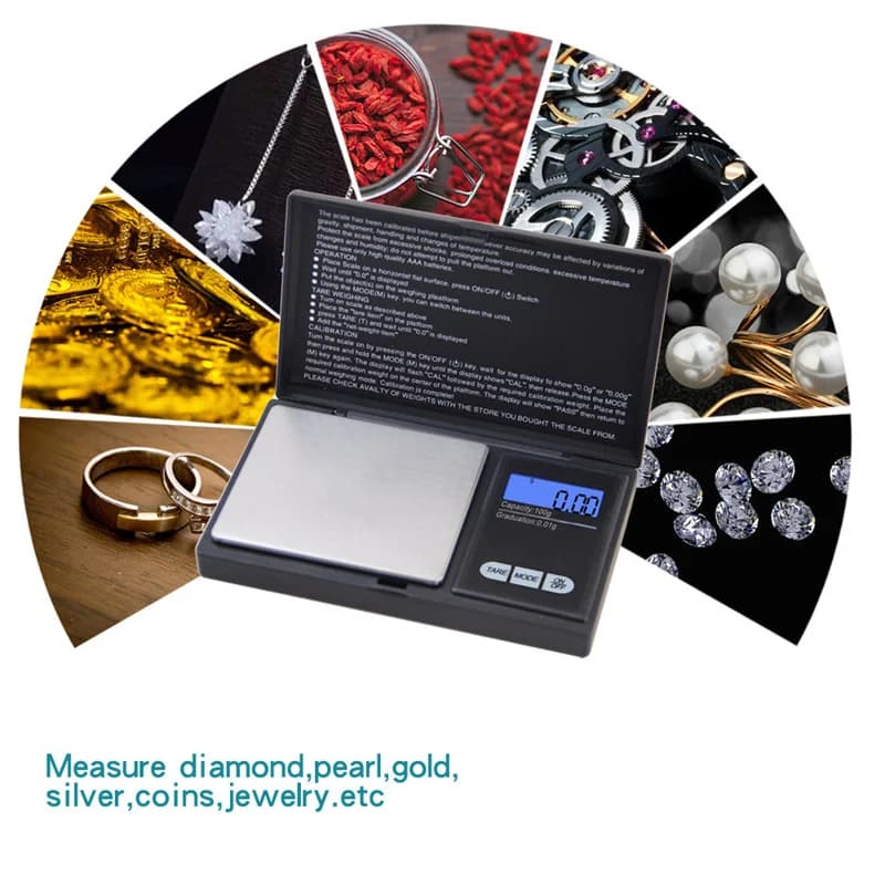 0.01g Jewelry Mini Stainless Steel Electronic Scale Digital Pocket Scale Gold Gram Balance Weight Scale Portable Pocket Scale - 4