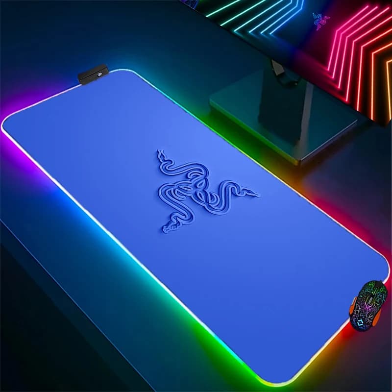 RGB Mouse Pad Gaming  Gamer Backlight Mouse Pads PC Keyboard Pad LED Mousepad Computer office Mouse Mat Razer Design Desk Mat - 5