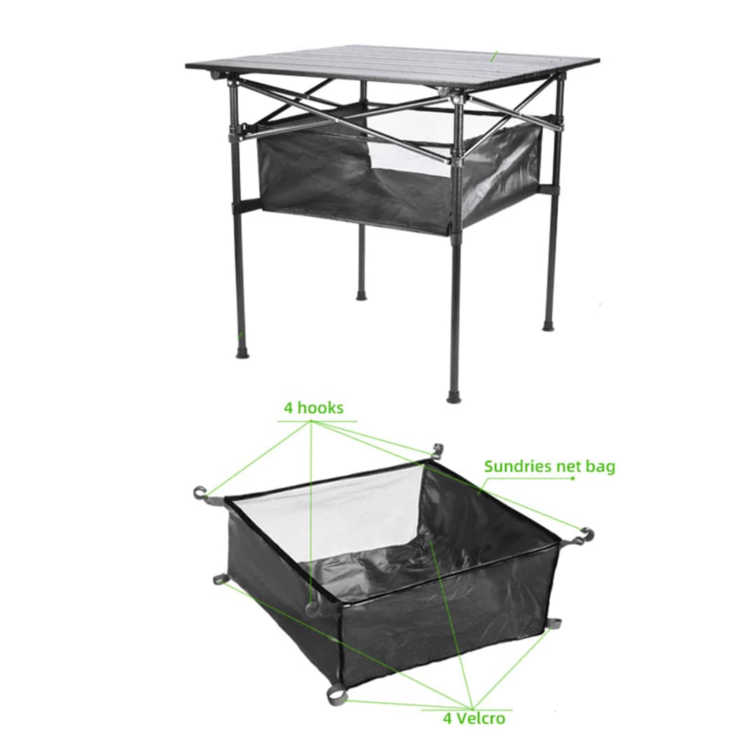 Camping Table Hanging Net Mesh Basket Organizer Rack Bag Net Bag Under Table Storage Bag For Outdoors Picnic Cookware - 2