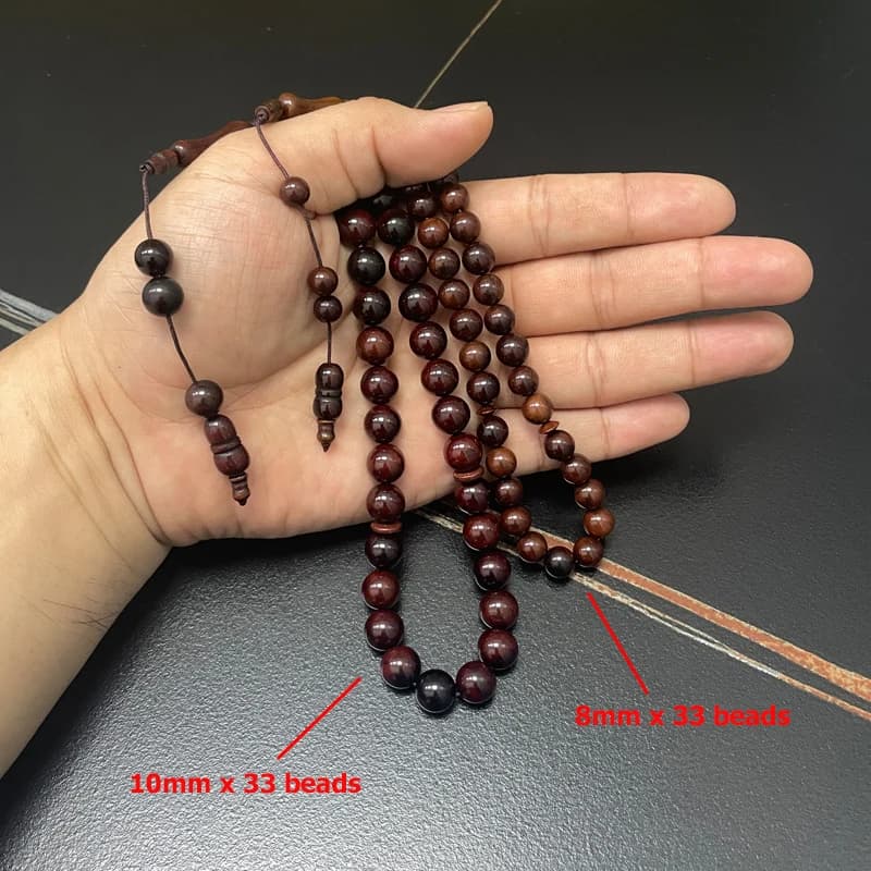 تسبيح كيسيا خشب مسلم مسبحة 33 45 51 99 100 سبحة صلاة حبة مسبحة إسلامية موضة عربية - 2