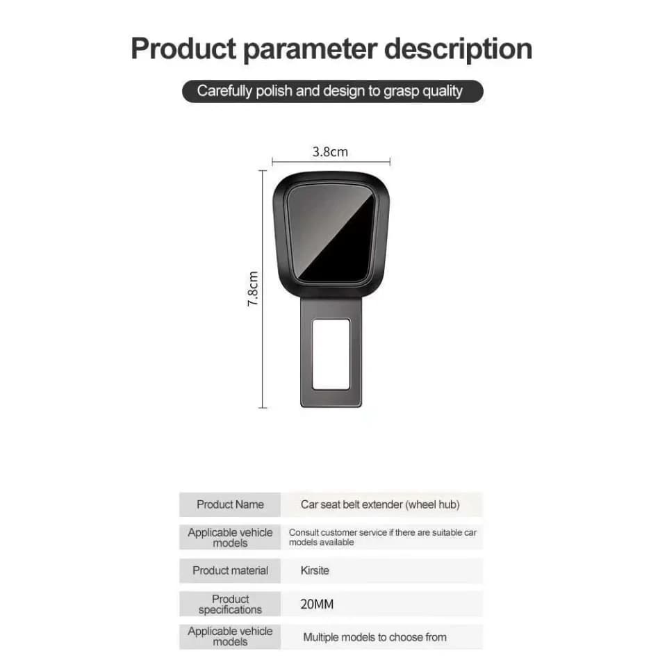 Car Seat Belt Extension Shoulder Strap Extension Button Suitable for Interior Accessories of Tesla Porsche Mercedes Benz Cars - 5