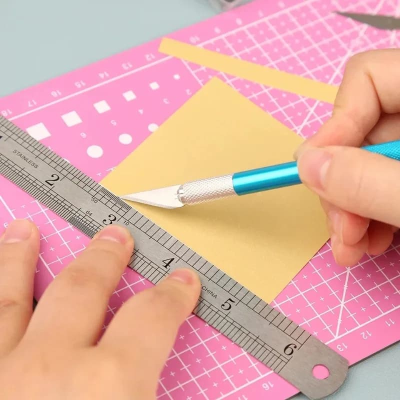 قاطعة نقش بمقبض معدني، سكين نحت حرفي غير قابل للانزلاق، أدوات إصلاح DIY للجلود - 4