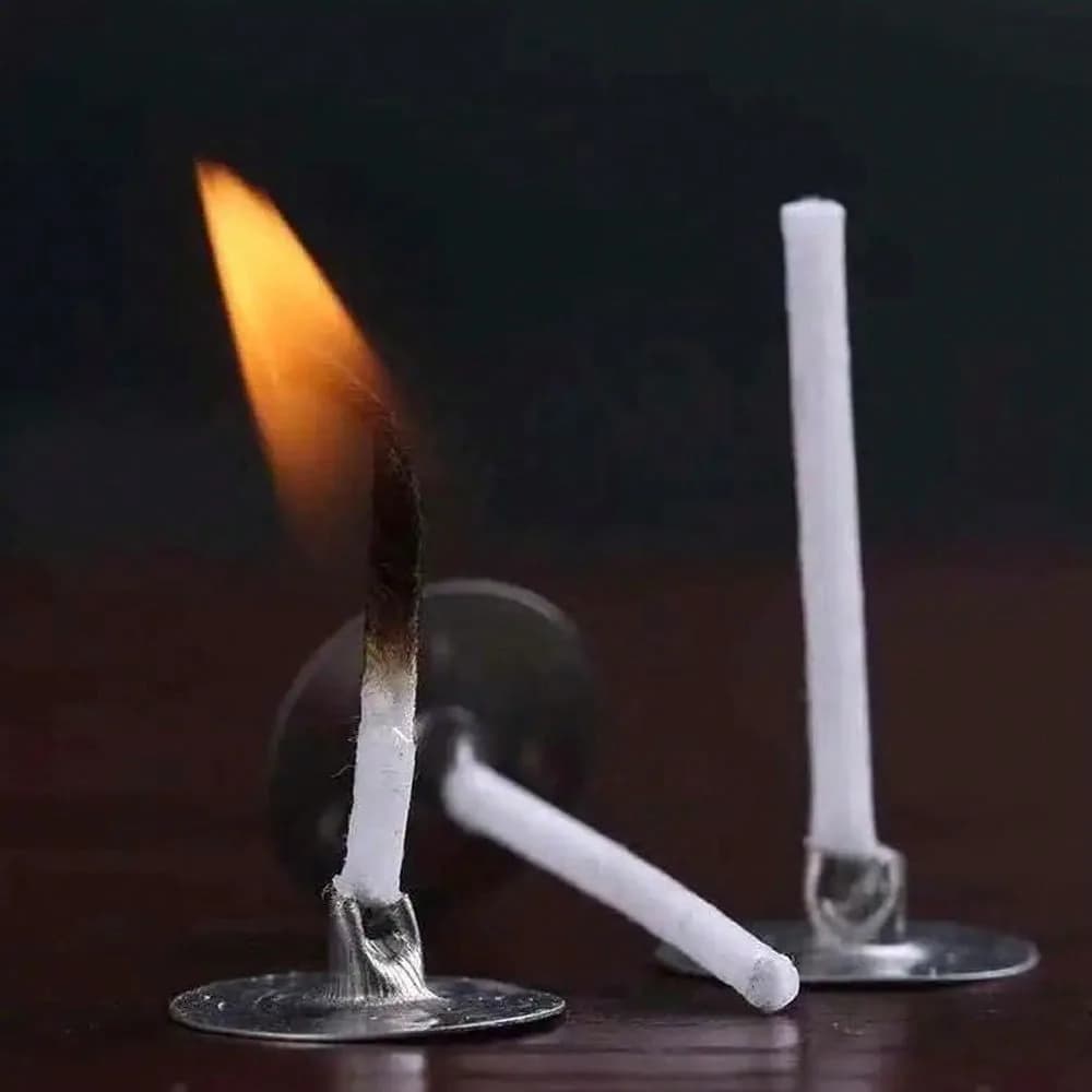 100pcs Candle Wick with Base Set + Various Styles of Wick Holders Candle-making Tool Kit - 2