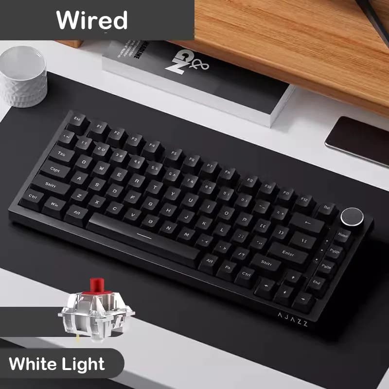 AJAZZ AK820 Gaming Keyboard, GASKET Structure, RGB Backlight, 5-Layer Sound Dampening Foam, PBT Keycaps - 2