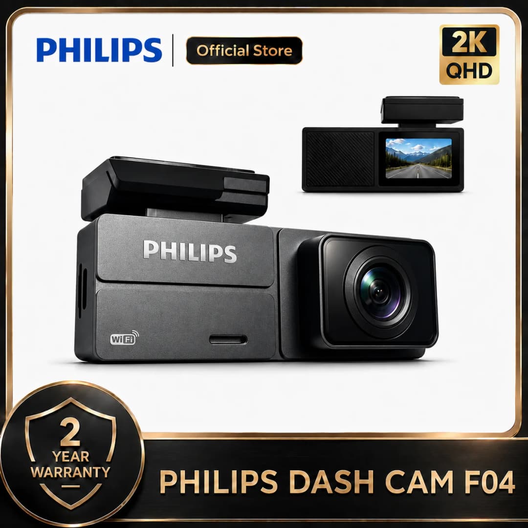 PHILIPS Dash Cam F04 2k Mini Car Camera With 1.47 Inch Ips Screen Wifi App Control Night Vision 24h Parking Monitor Car Dvr
