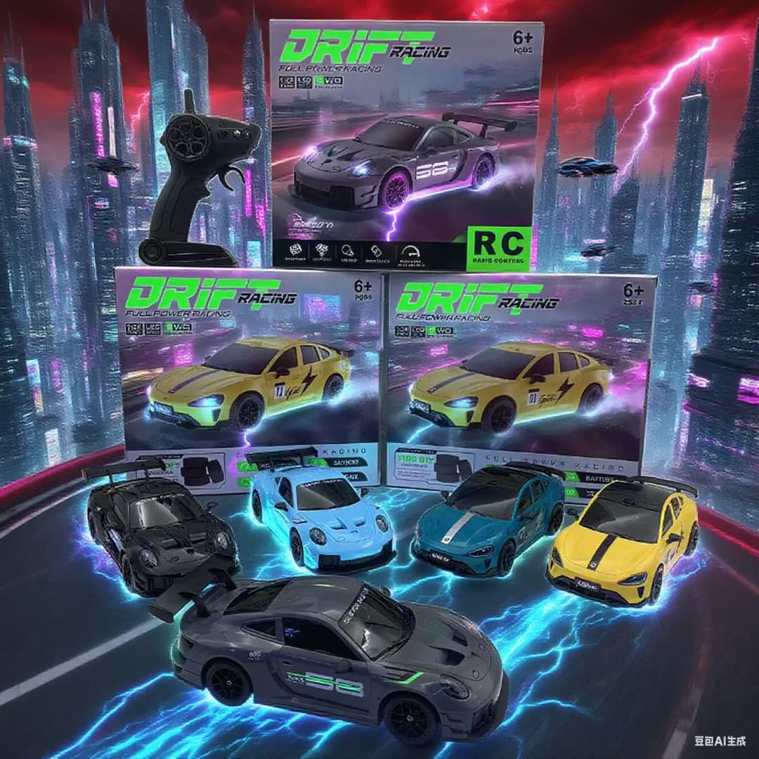 2025 جديد، إصدار محدود سيارة سباق Rc Drift GT3 RS 911 mi SU7 مقاس 1:24، هدية سباق للأطفال مع جهاز تحكم عن بعد عالي السرعة - 2