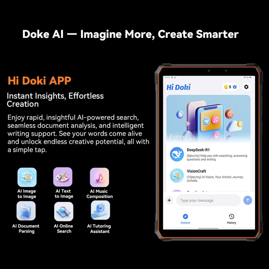 بلاك فيو أكتيف 5 تابلت متين 2025، 8.68 بوصة، معالج يونيسوك T615 ثماني النواة، 8 جيجابايت + 128 جيجابايت، هواتف ذكية، بطارية 6600 مللي أمبير، أندرويد 15 - 2