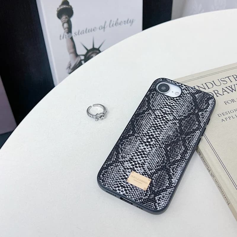Luxury Leopard Snake leather Anti-Fall Case protectio for iPhone 16 15 13 12 11 14 17 Pro Max Plus 17 Air XS XR shockproof Cover - 5