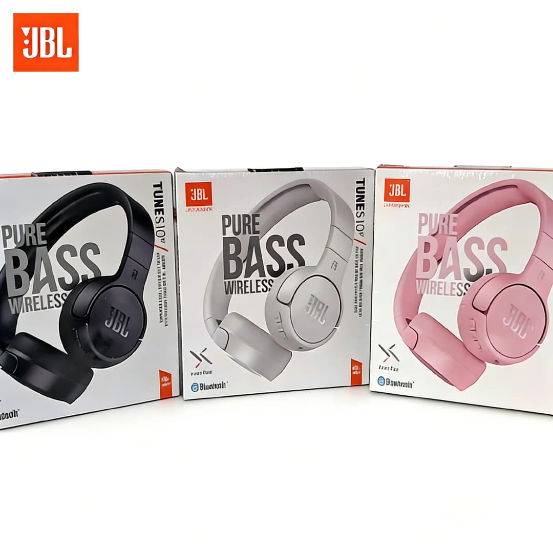 JBL Tune 510 BT سماعات بلوتوث لاسلكية صوت هاي فاي بيور باس شحن سريع عمر بطارية طويل سماعة محمولة T510 BT - 2