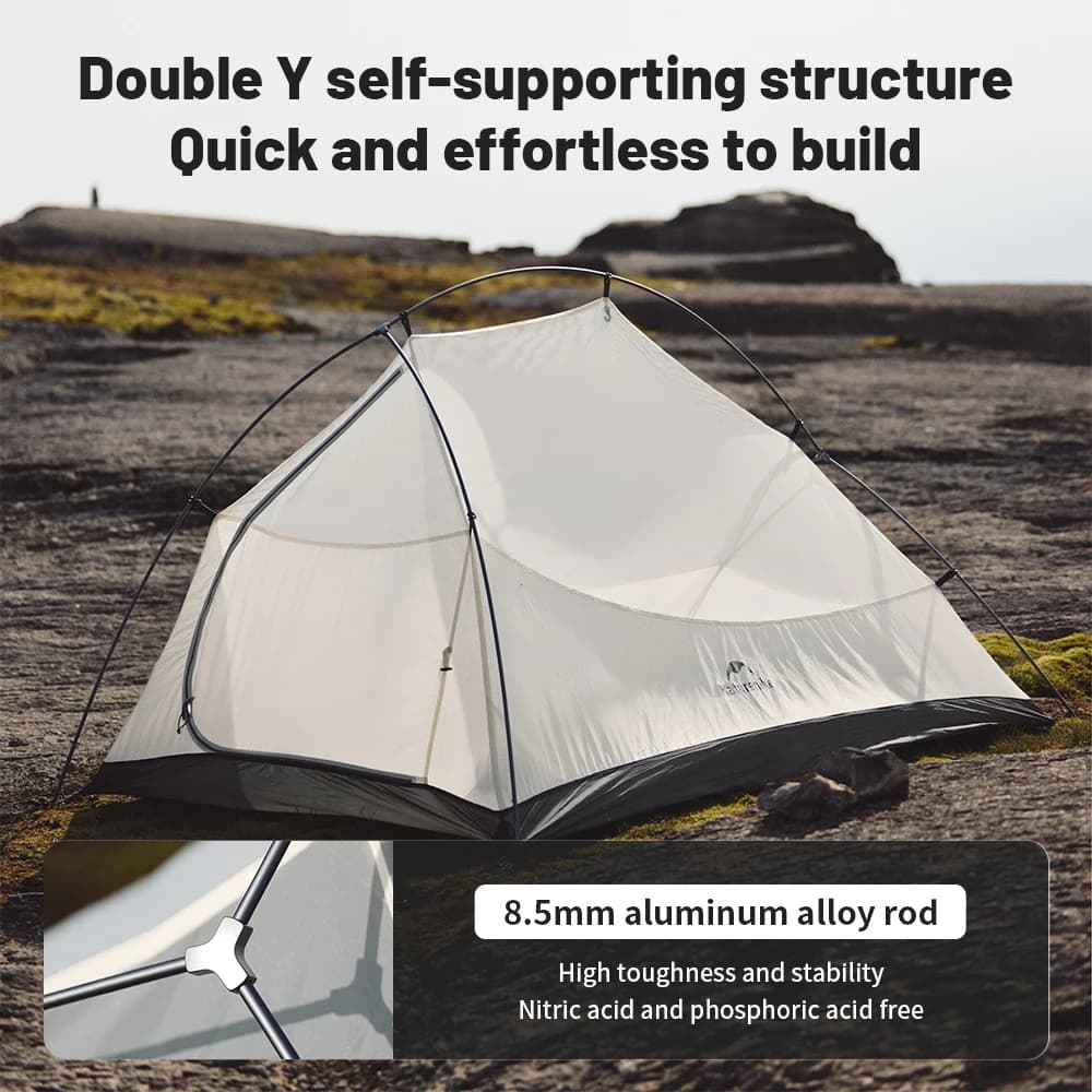 Naturehike Cloud up 2 pro Two Person Hiking Tent Lightweight Outdoor Camping Professional Camping Equipment - 4