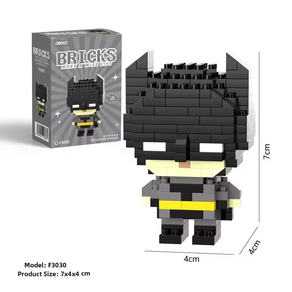Superhero character building blocks set-Batman Spider-Man Hulk Venom Deadpool suitable for children Creative toy gift. - 6