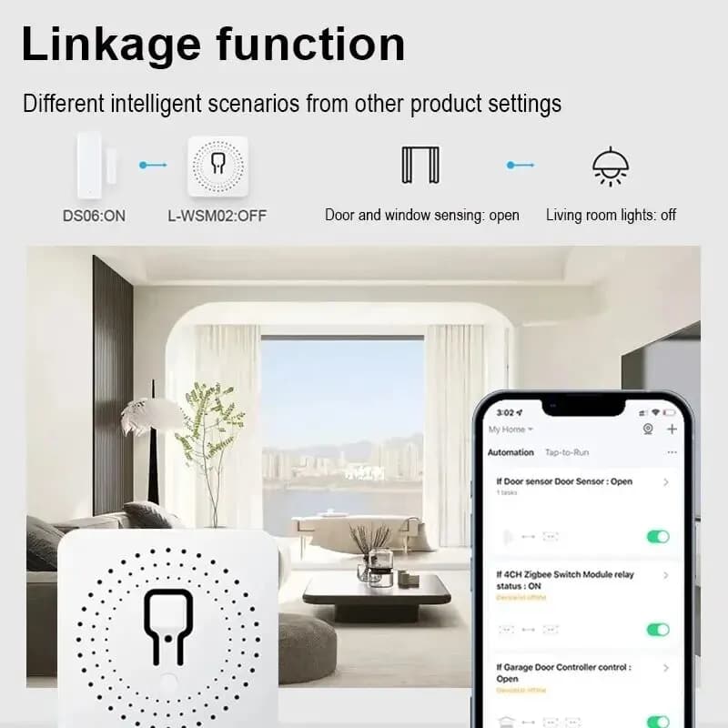 16A Wifi Smart Switch Smart Home Light Switches Module 2 Way Control Work with Tuya Smart Life Alexa Google Home Switch - 5