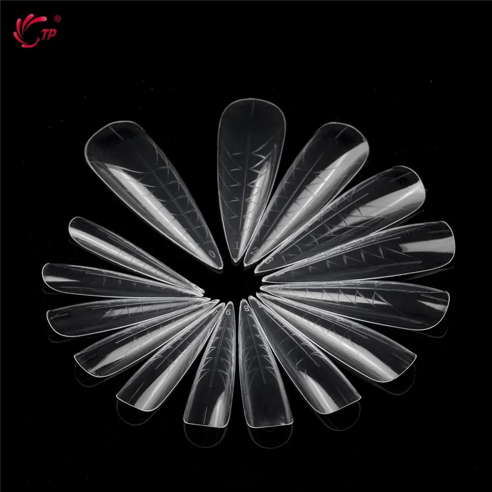 TP 75pcs/150pcs Stiletto Dual Form Nail Acrylic Quick Building Gel Mold Full Cover Extension Upper Mold False Nail Tips Top Form - 5