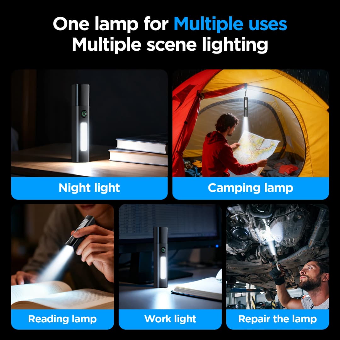 Philips SFL1151 2000mAh Telescopic Zoom Strong Flashlight with COB Side Light, 8.5H Battery Life - 6