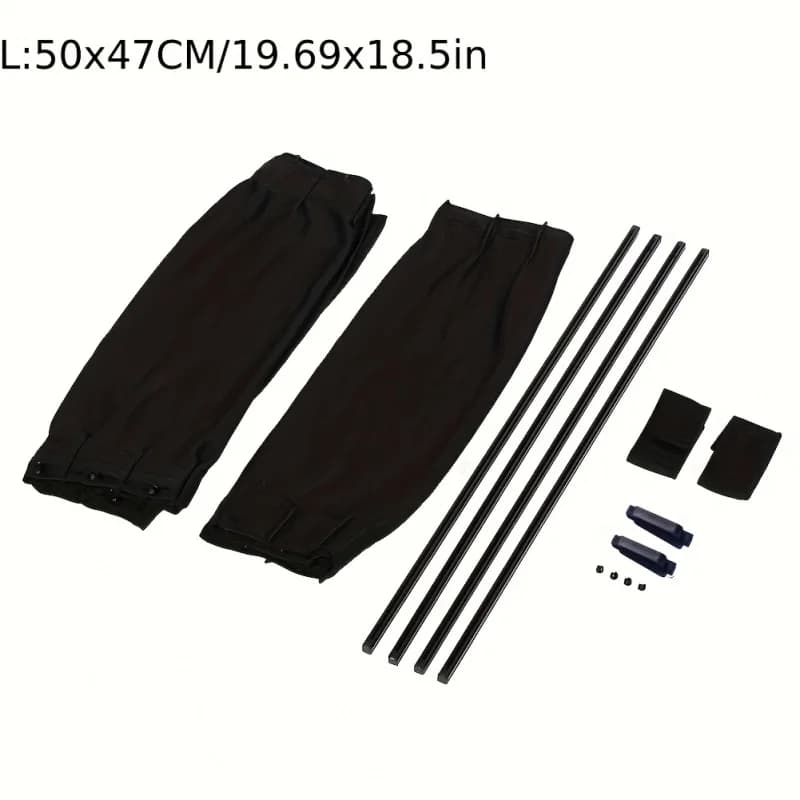 2 قطعة واقي شمس قابل للطي عالمي لحماية نوافذ السيارة من الأشعة فوق البنفسجية - 6