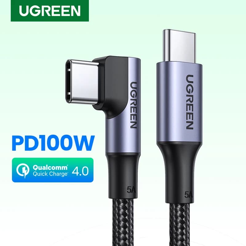 كابل USB Type-C إلى USB-C من UGREEN يدعم PD 100 واط و60 واط للشحن السريع لأجهزة ماك بوك برو وسامسونج وشاومي