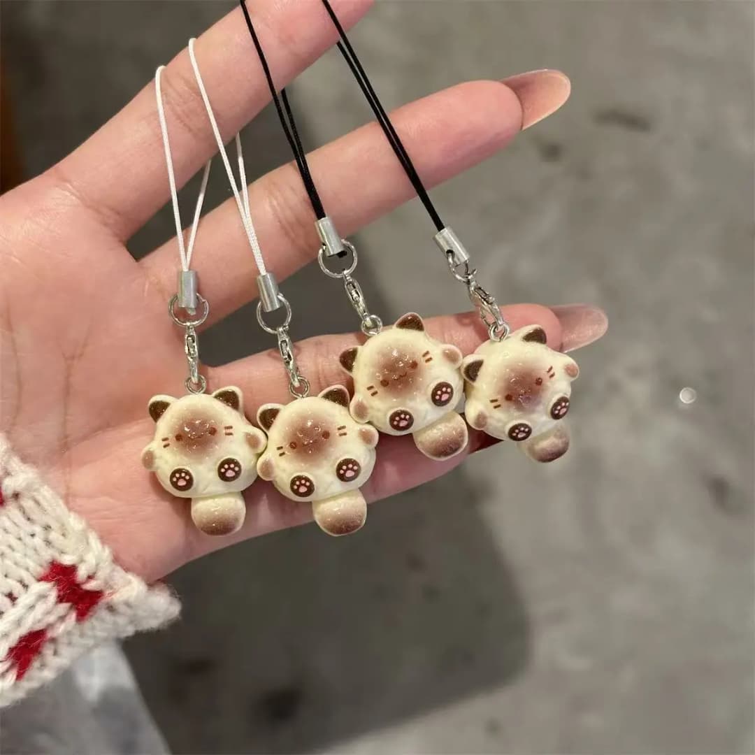 القط قلادة فتاة في سن المراهقة إكسسوارات السفر الكرتون مائة المفاتيح فتاة في سن المراهقة لطيف المفاتيح حقيبة طالب قلادة سحر - 3