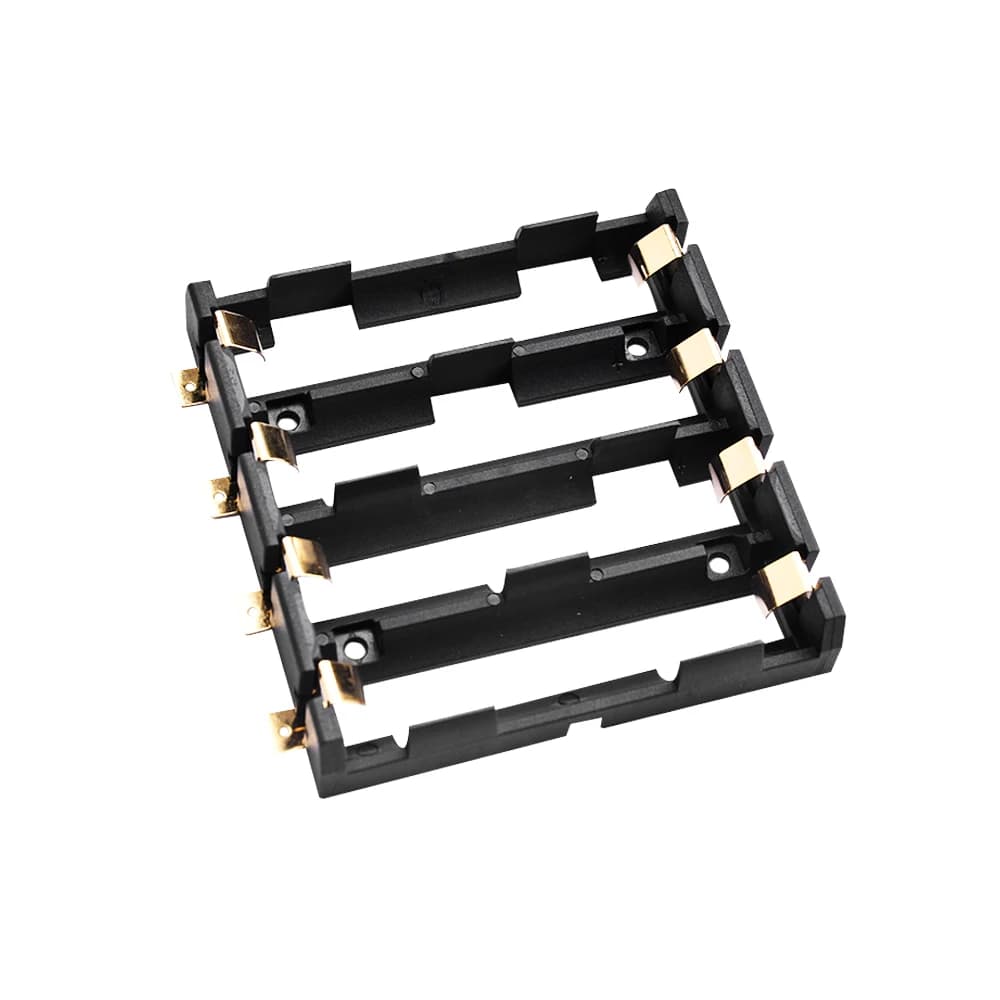 حافظة بطاريات سلسلة 18650، 1x/2x/3x/4x، علبة تخزين لحفظ البطاريات مع دبابيس برونزية، مناسبة لبنوك الطاقة، شحن مباشر - 5