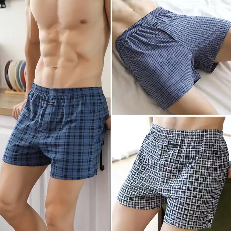 Big Underpants Pajama Bottoms at home High waist Allo pants plus size boxer briefs for men cotton slacks all high-waisted boxers - 2