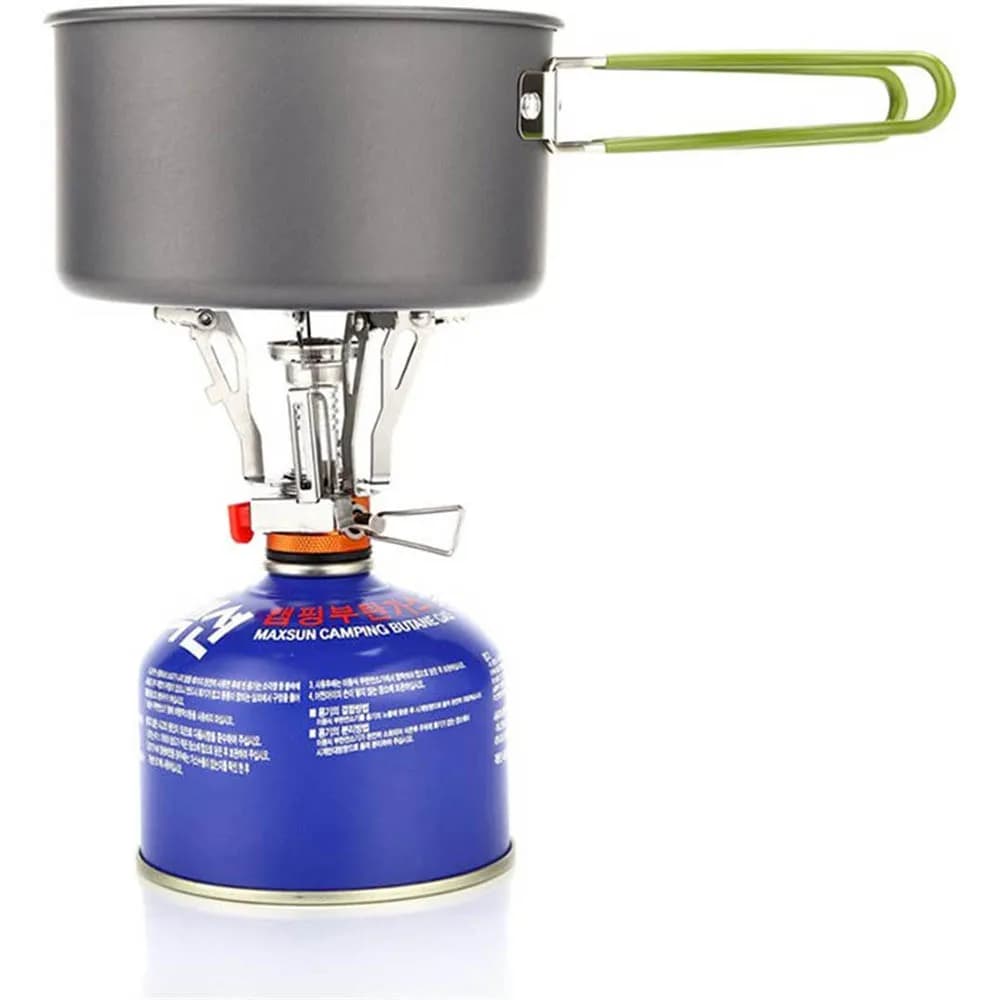 Portable Outdoor Camping Stoves Backpacking Gas Stove with Piezo Ignition Stable Support Wind-Resistance Camp Stove for Cooking - 6